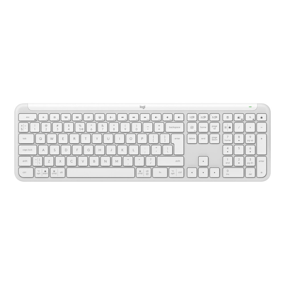 Produktbild för Logitech Signature Slim K950 - tangentbord - 100% full size - QWERTY - USA, internationellt - offwhite Inmatningsenhet