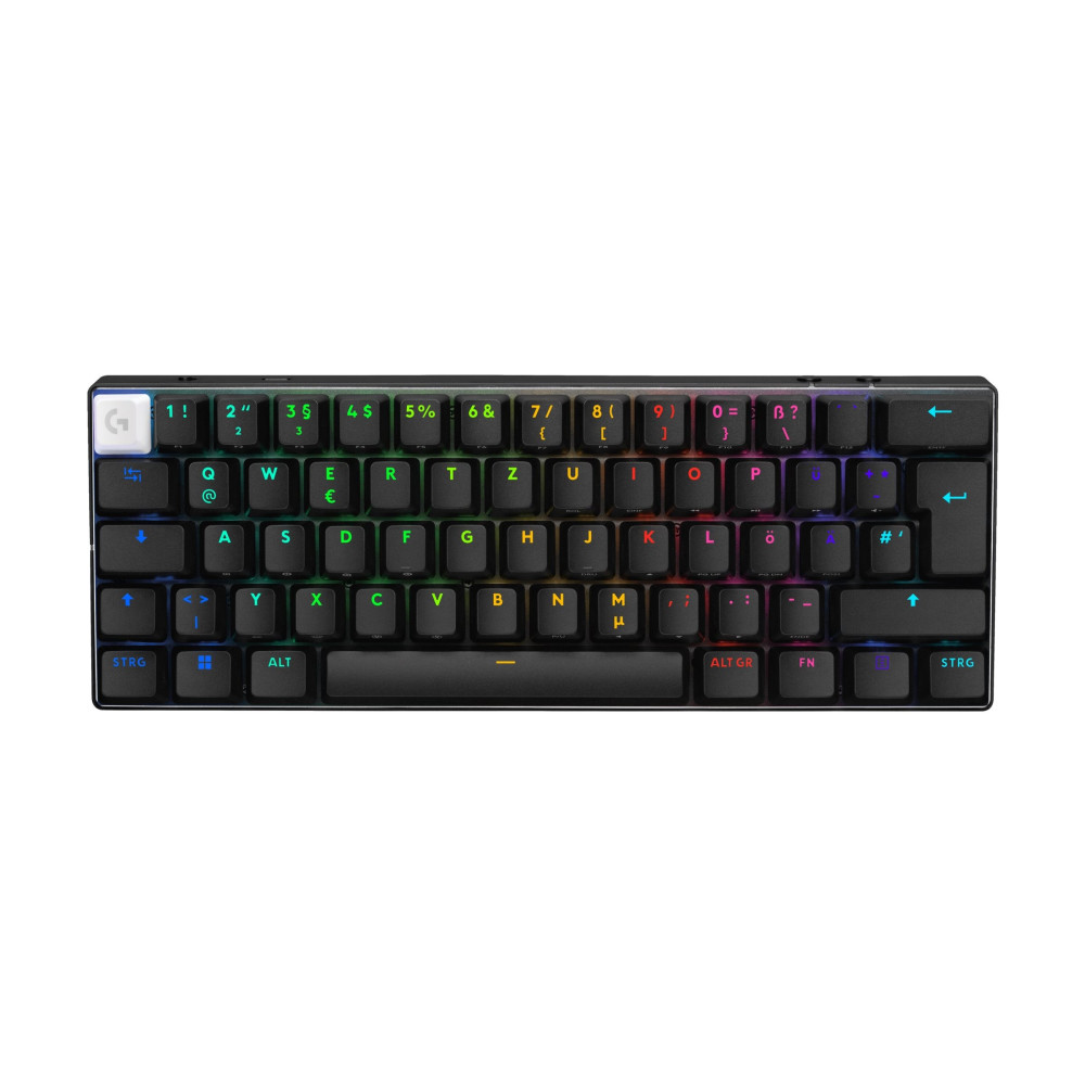 Produktbild för Logitech G PRO X 60 - tangentbord - gaming - 60% TKL - QWERTY - USA, internationellt - svart Inmatningsenhet