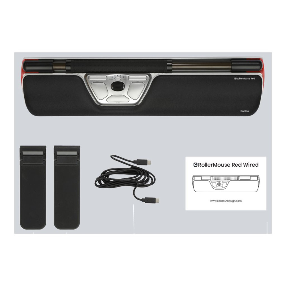Produktbild för Contour RollerMouse Red - centrerad mus