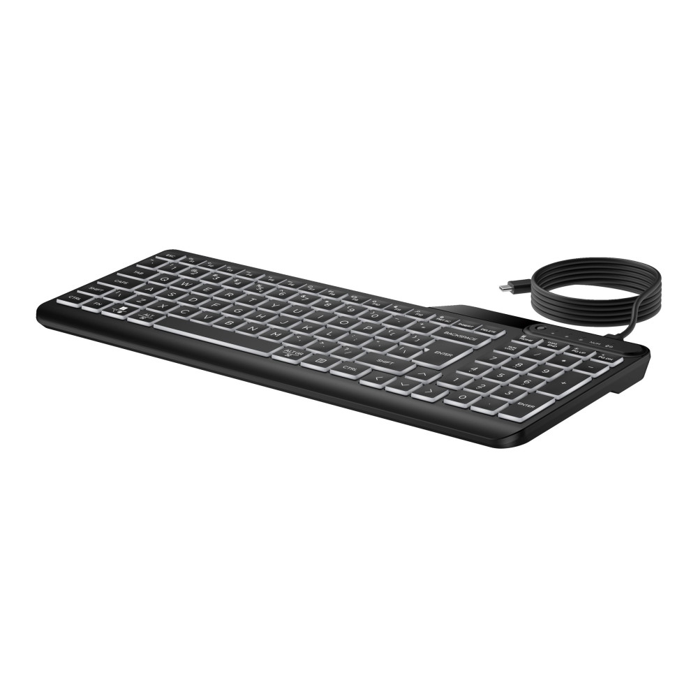 Produktbild för HP 405 - tangentbord - flera enheter - 65% compact - QWERTY - internationell engelska - svart Inmatningsenhet