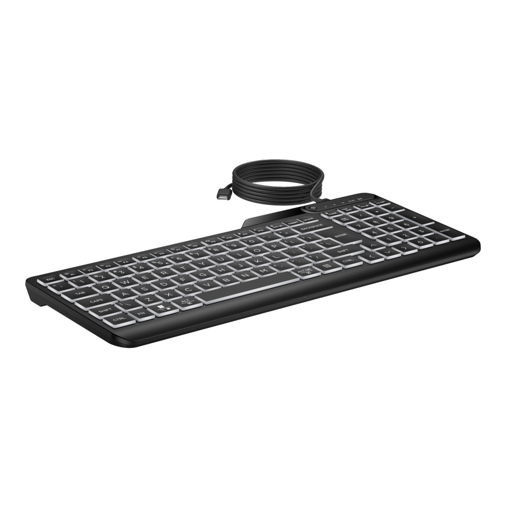 Produktbild för HP 405 - tangentbord - flera enheter - 65% compact - QWERTY - internationell engelska - svart Inmatningsenhet