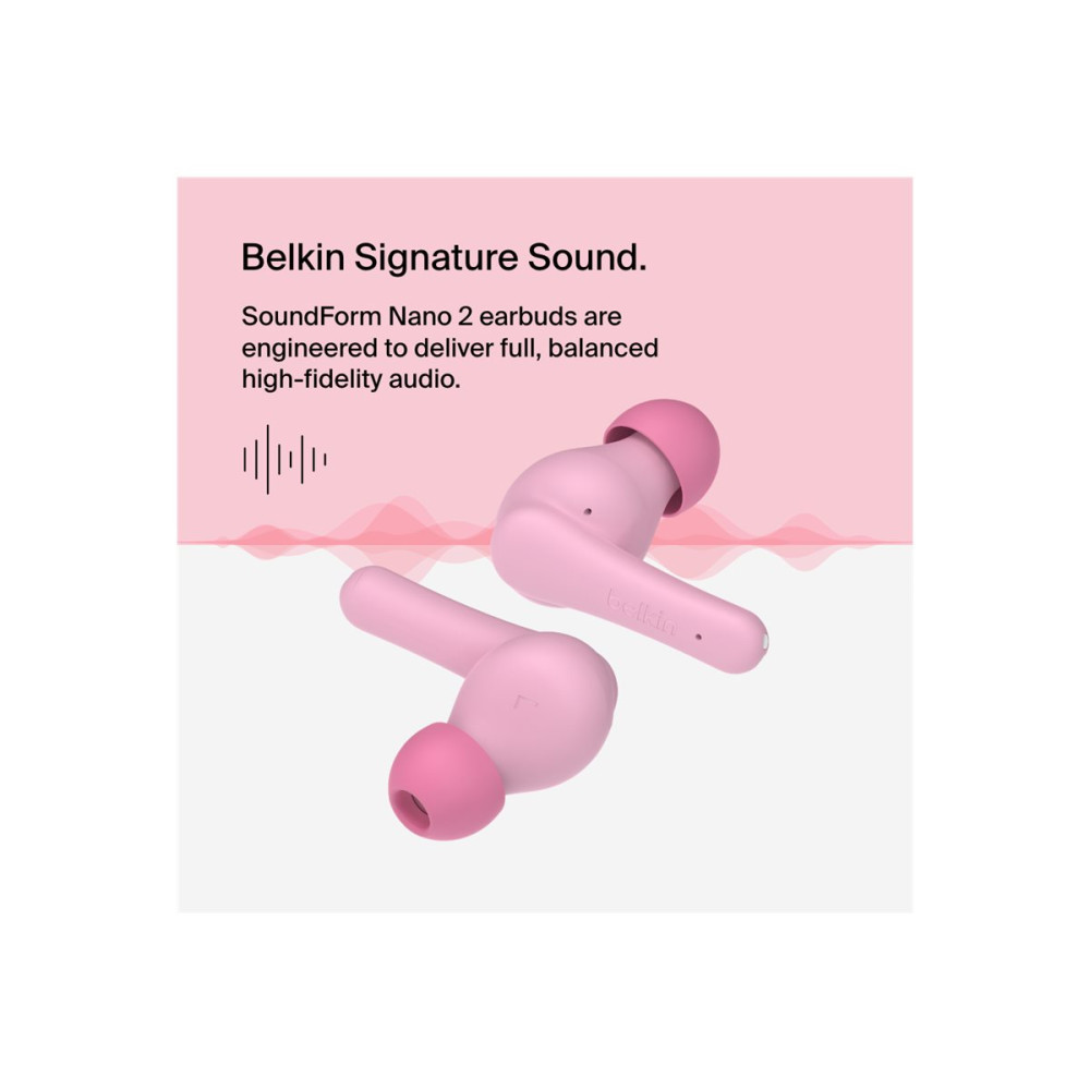 Produktbild för Belkin SoundForm Nano 2 for Kids - True wireless-hörlurar med mikrofon