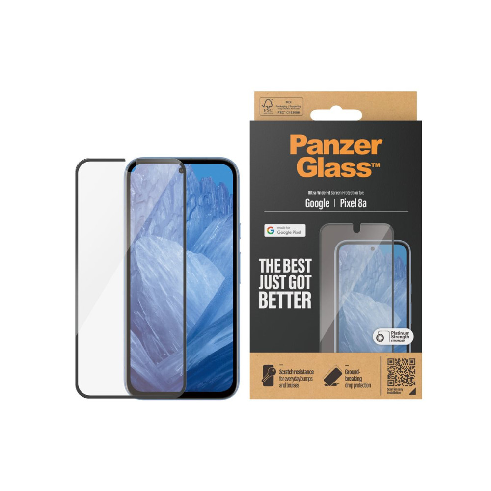 Produktbild för PanzerGlass - skärmskydd för mobiltelefon - ultrabred passning