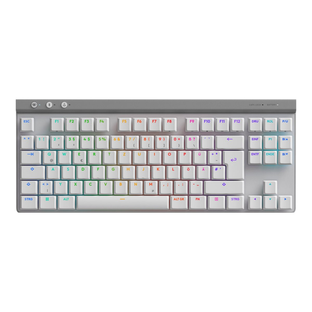 Produktbild för Logitech G G515 - tangentbord - LIGHTSPEED TKL - QWERTZ - tysk - vit Inmatningsenhet