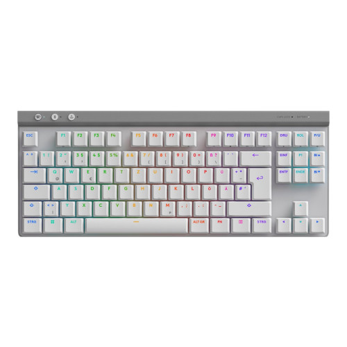Logitech Logitech G G515 - tangentbord - LIGHTSPEED TKL - QWERTZ - tysk - vit Inmatningsenhet