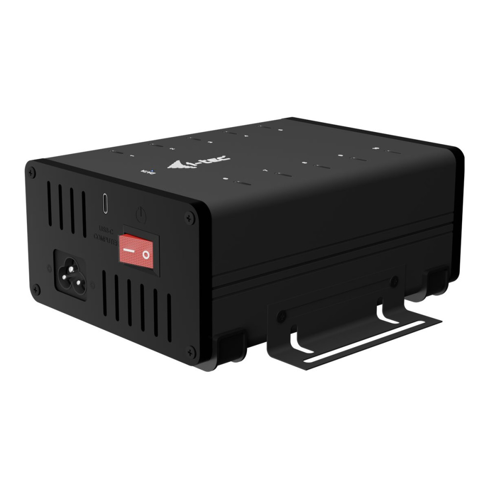 Produktbild för i-Tec - hubb - 15W per port, laddning + data, metall, USB-C/USB-A - 10 portar