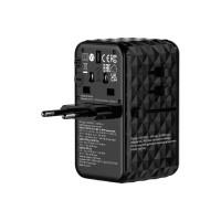 Produktbild för Verbatim UTA-10 strömadapter - GaN III, universell - 3 x USB-C, USB - 140 Watt