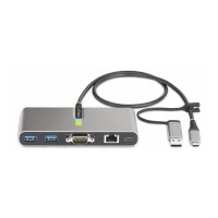 Produktbild för StarTech.com 2-Port USB-C/USB-A Hub with GbE and RS232 Serial, 2x USB-A - hubb - 2 portar