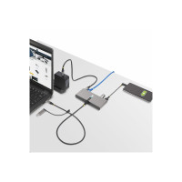 Produktbild för StarTech.com 2-Port USB-C/USB-A Hub with GbE and RS232 Serial, 2x USB-A - hubb - 2 portar