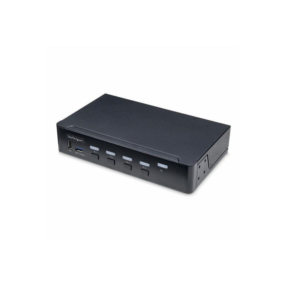 Produktbild för StarTech.com 4-Port DisplayPort KVM Switch, 4K 60Hz, TAA Compliant - omkopplare för tangentbord/video/mus/ljud/USB - 4 portar - TAA-kompatibel