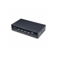 Produktbild för StarTech.com 4-Port DisplayPort KVM Switch, 4K 60Hz, TAA Compliant - omkopplare för tangentbord/video/mus/ljud/USB - 4 portar - TAA-kompatibel