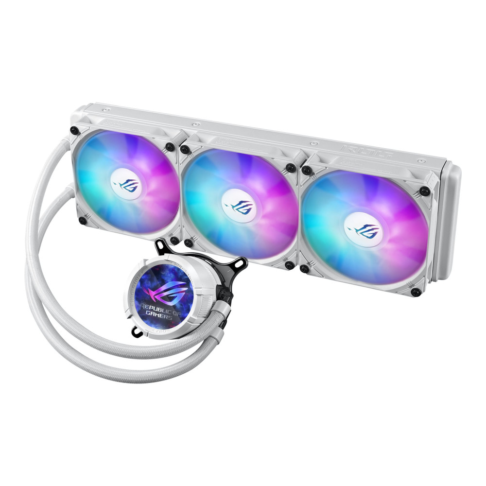 Produktbild för ASUS ROG STRIX LC III 360 ARGB LCD - White Edition - kylsystem med vätska till processorn