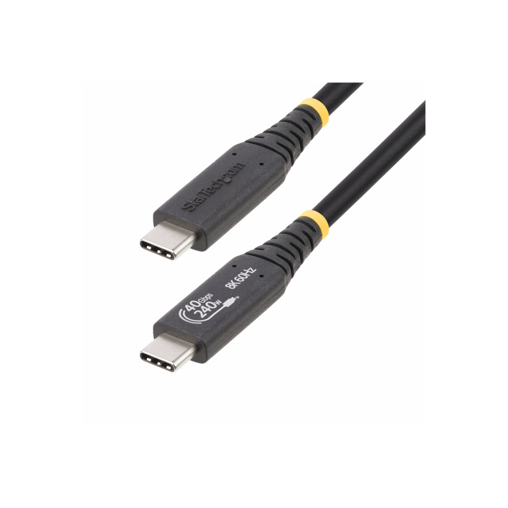 Produktbild för StarTech.com 1m (3.3ft) USB4 Cable, USB-IF Certified USB-C Cable, 40 Gbps - USB typ C-kabel - USB-C till USB-C - 1 m
