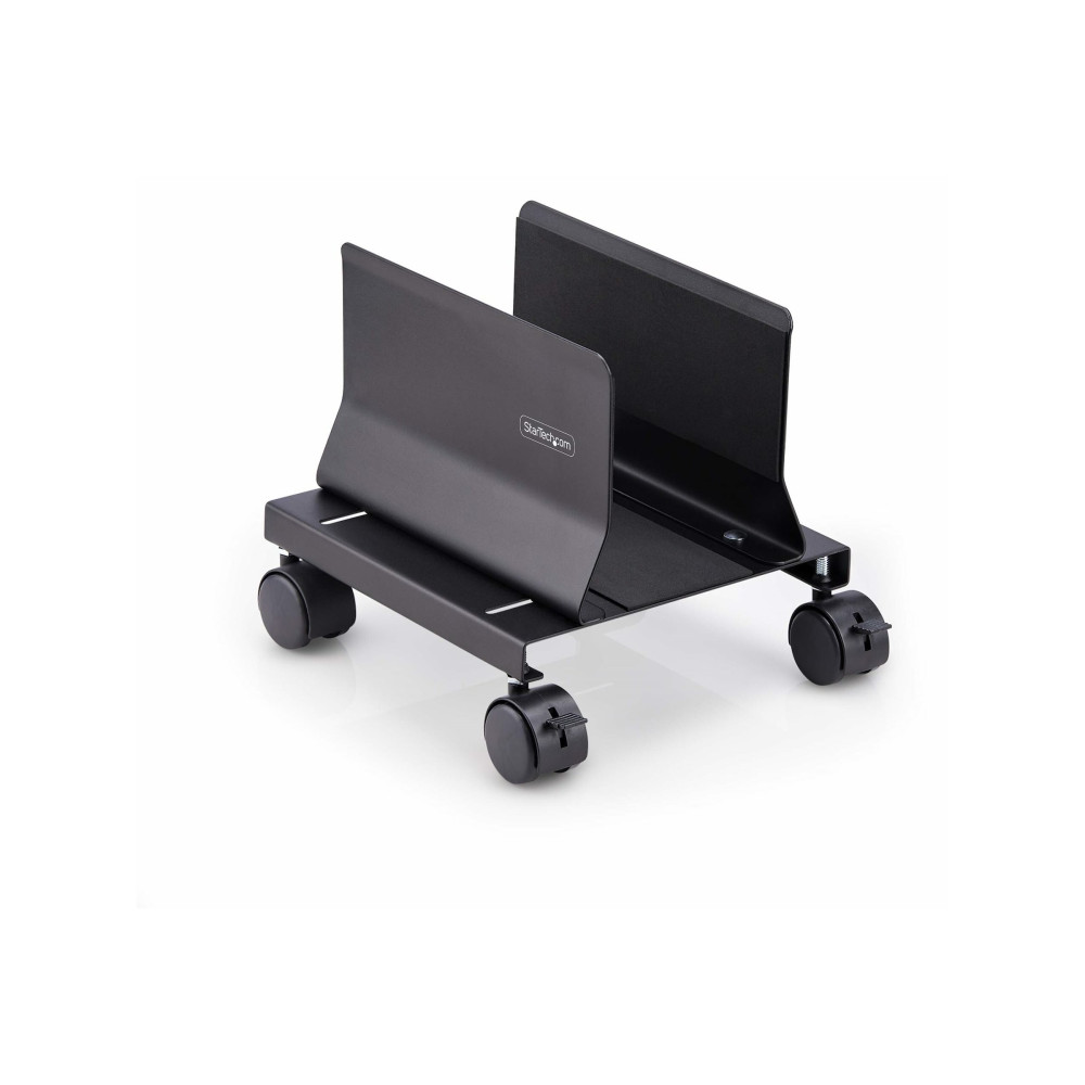 Produktbild för StarTech.com Computer Tower Cart Rolling CPU Caddy w/ Wheels, Adjustable vagn - för PC - svart