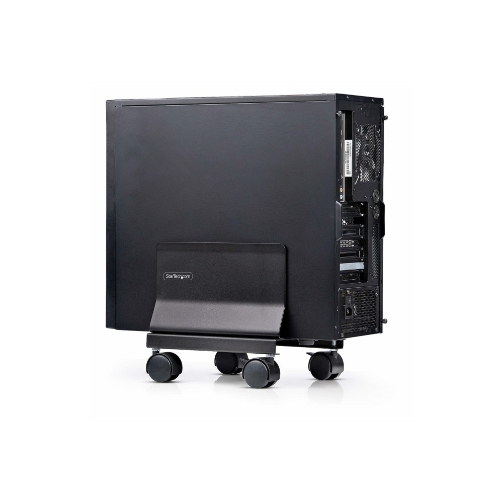 Produktbild för StarTech.com Computer Tower Cart Rolling CPU Caddy w/ Wheels, Adjustable vagn - för PC - svart