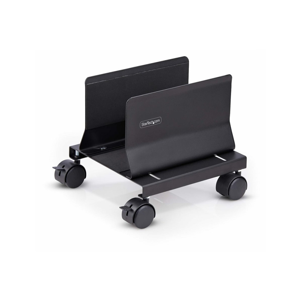 Produktbild för StarTech.com Computer Tower Cart Rolling CPU Caddy w/ Wheels, Adjustable vagn - för PC - svart