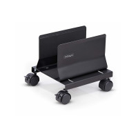 Produktbild för StarTech.com Computer Tower Cart Rolling CPU Caddy w/ Wheels, Adjustable vagn - för PC - svart