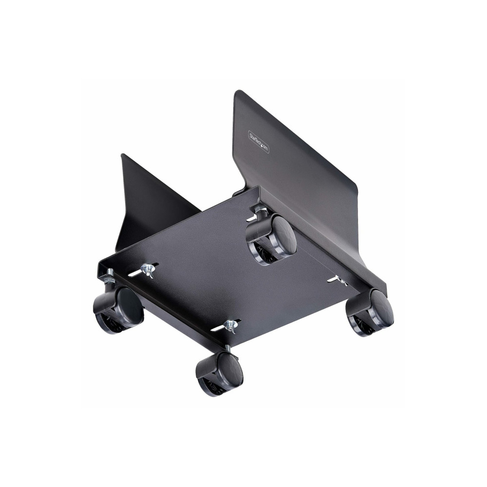 Produktbild för StarTech.com Computer Tower Cart Rolling CPU Caddy w/ Wheels, Adjustable vagn - för PC - svart