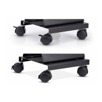 Produktbild för StarTech.com Computer Tower Cart Rolling CPU Caddy w/ Wheels, Adjustable vagn - för PC - svart