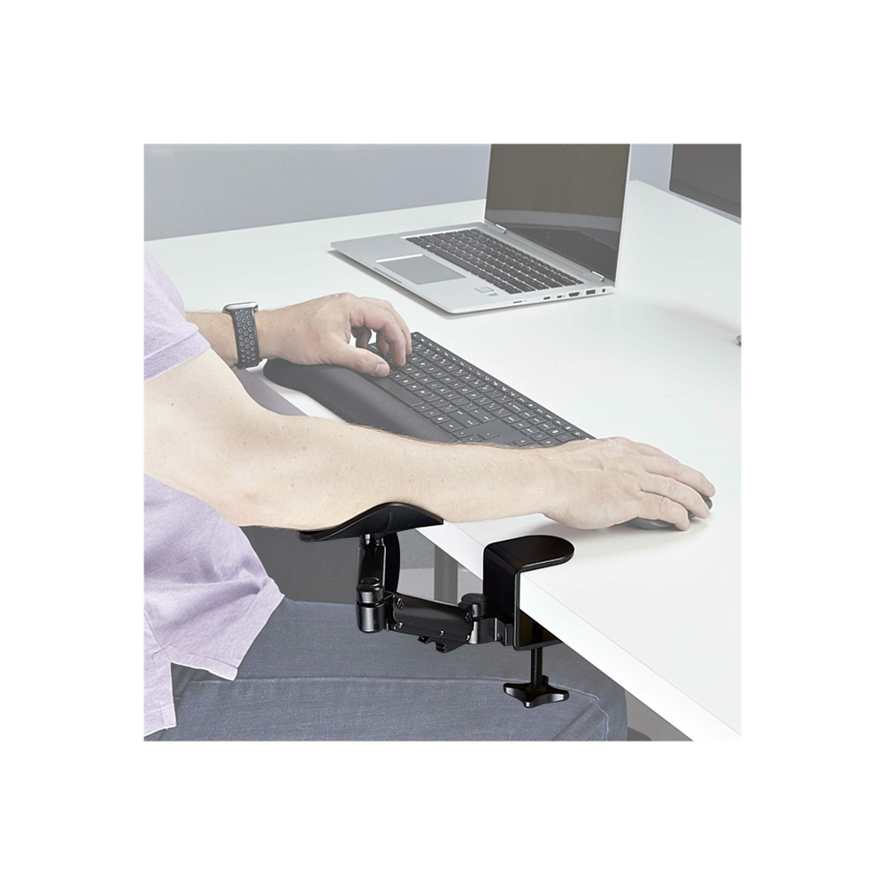 Produktbild för StarTech.com Adjustable Arm Rest For Desk, Clamp-On Install/No Drilling monteringssats - svart