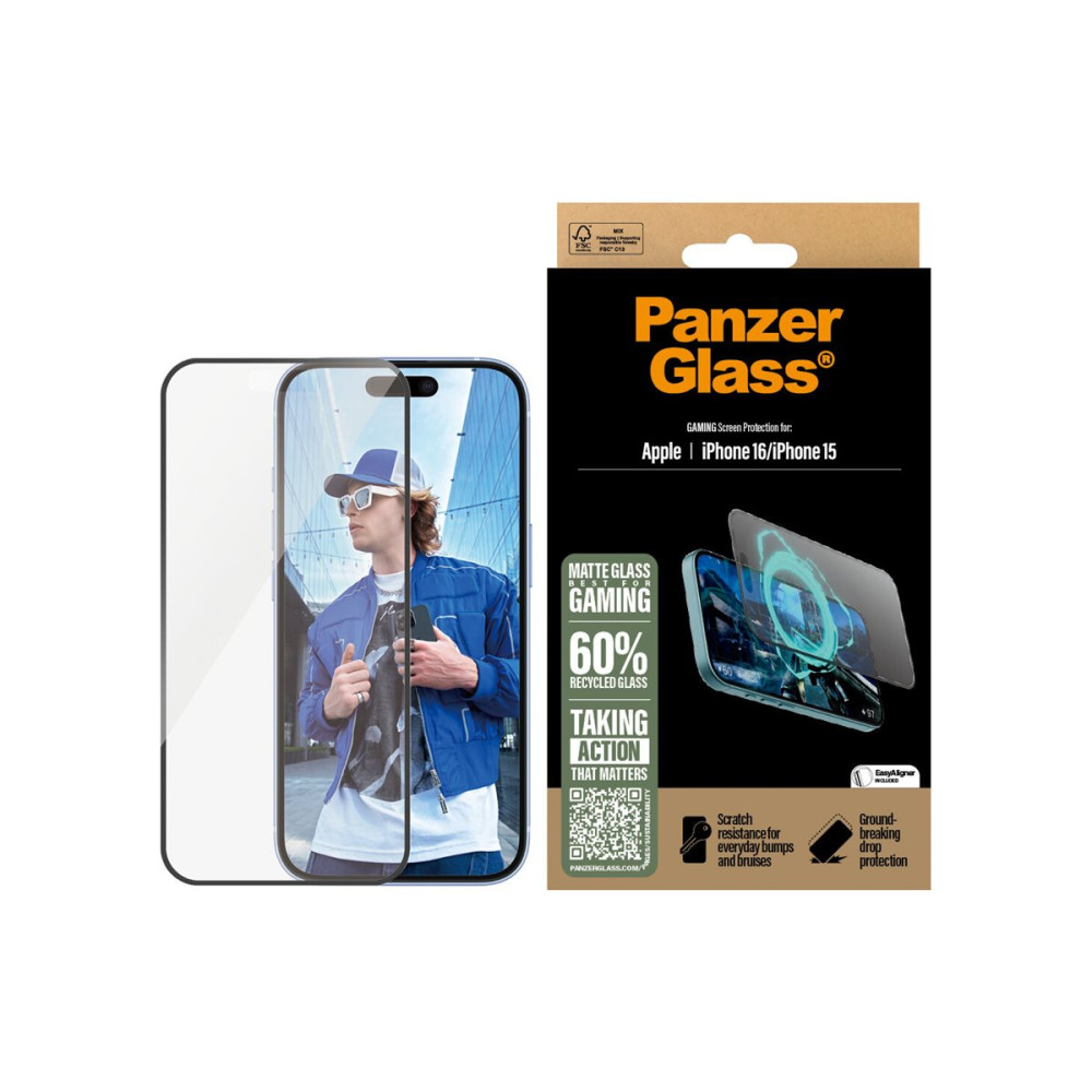 Produktbild för PanzerGlass Gaming - skärmskydd för mobiltelefon - ultrabred passning