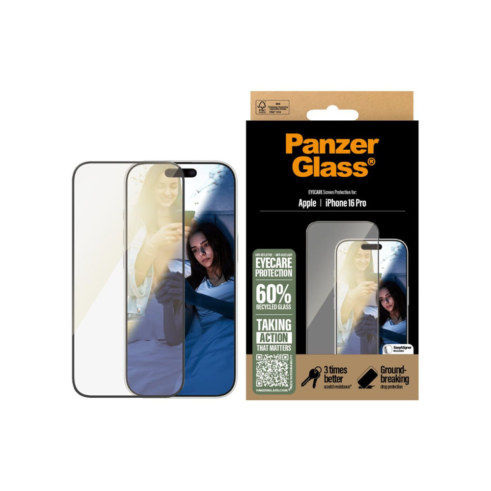 Produktbild för PanzerGlass Eyecare - skärmskydd för mobiltelefon - ultrabred passning