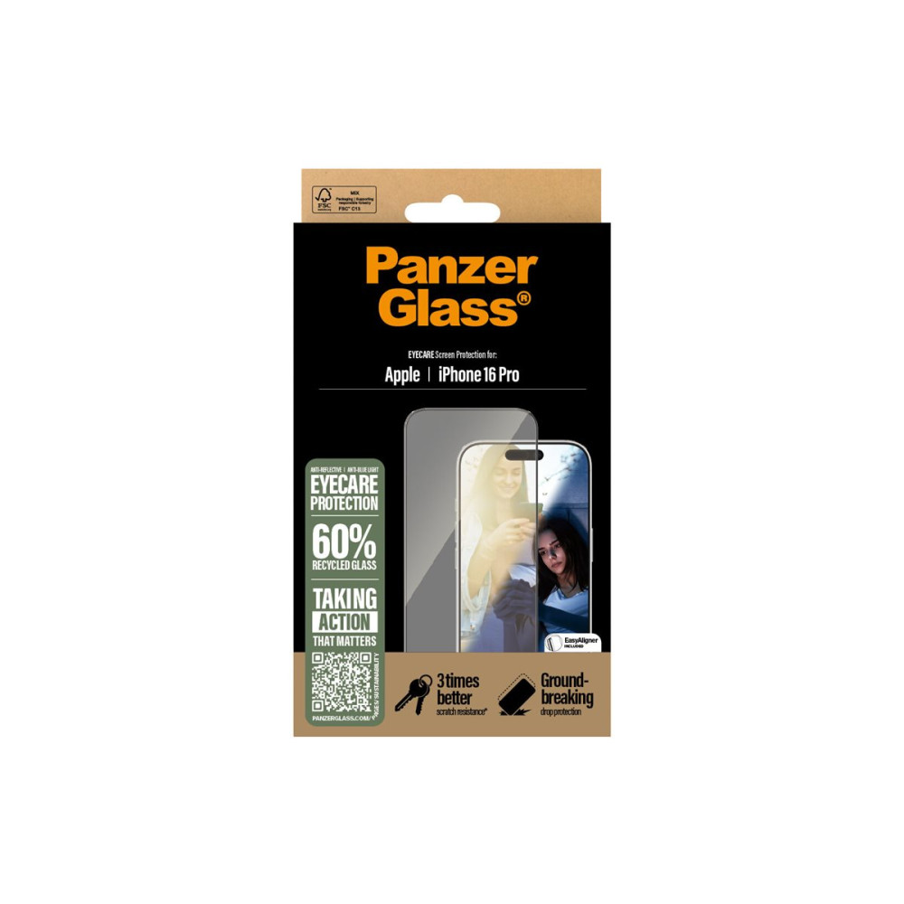 Produktbild för PanzerGlass Eyecare - skärmskydd för mobiltelefon - ultrabred passning