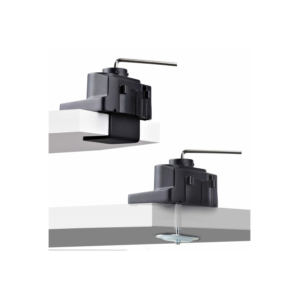Produktbild för StarTech.com Triple Monitor Desk Mount For Up To Three 27in Screens, VESA 75x75/100x100, Tool-Less Arm Adjustments, C-Clamp/Grommet Mount, Spring-Assisted Arms monteringssats - justerbar arm - för 3 LCD-bildskärmar - svart
