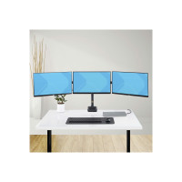 Produktbild för StarTech.com Triple Monitor Desk Mount For Up To Three 27in Screens, VESA 75x75/100x100, Tool-Less Arm Adjustments, C-Clamp/Grommet Mount, Spring-Assisted Arms monteringssats - justerbar arm - för 3 LCD-bildskärmar - svart
