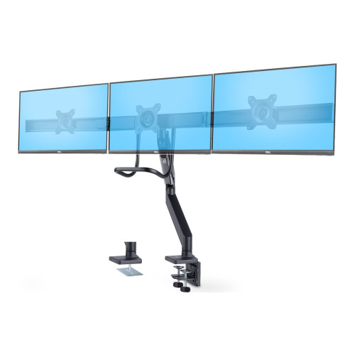 StarTech.com StarTech.com Crossbar Triple Monitor Desk Mount, VESA 75x75/100x100 monteringssats - justerbar arm - för 3 LCD-bildskärmar - trippel monitormontage - svart