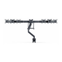 Produktbild för StarTech.com Crossbar Triple Monitor Desk Mount, VESA 75x75/100x100 monteringssats - justerbar arm - för 3 LCD-bildskärmar - trippel monitormontage - svart