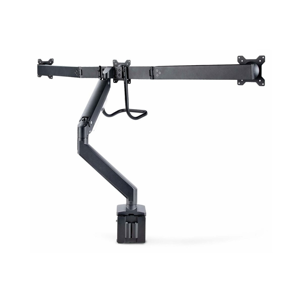 Produktbild för StarTech.com Crossbar Triple Monitor Desk Mount, VESA 75x75/100x100 monteringssats - justerbar arm - för 3 LCD-bildskärmar - trippel monitormontage - svart
