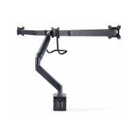 Produktbild för StarTech.com Crossbar Triple Monitor Desk Mount, VESA 75x75/100x100 monteringssats - justerbar arm - för 3 LCD-bildskärmar - trippel monitormontage - svart