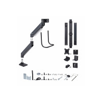 Produktbild för StarTech.com Crossbar Triple Monitor Desk Mount, VESA 75x75/100x100 monteringssats - justerbar arm - för 3 LCD-bildskärmar - trippel monitormontage - svart