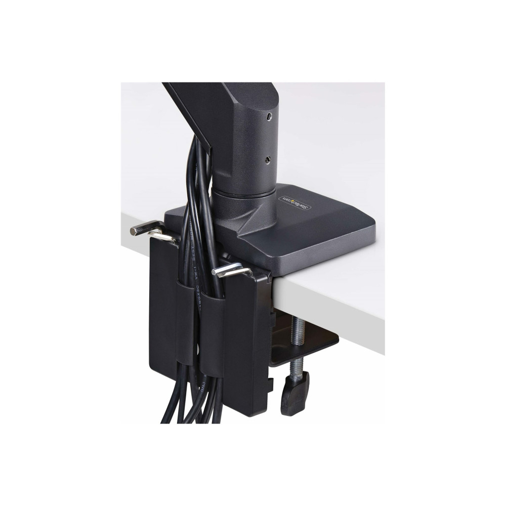 Produktbild för StarTech.com Crossbar Triple Monitor Desk Mount, VESA 75x75/100x100 monteringssats - justerbar arm - för 3 LCD-bildskärmar - trippel monitormontage - svart