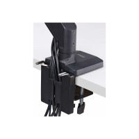Produktbild för StarTech.com Crossbar Triple Monitor Desk Mount, VESA 75x75/100x100 monteringssats - justerbar arm - för 3 LCD-bildskärmar - trippel monitormontage - svart