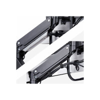 Produktbild för StarTech.com Crossbar Triple Monitor Desk Mount, VESA 75x75/100x100 monteringssats - justerbar arm - för 3 LCD-bildskärmar - trippel monitormontage - svart
