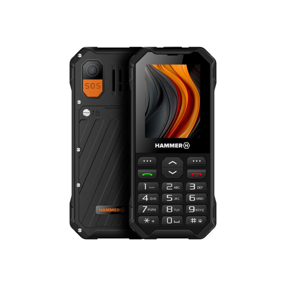 Produktbild för HAMMER 6 - svart - 4G funktionstelefon - 128 MB - GSM