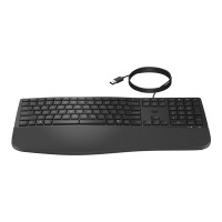 Produktbild för HP 485 Comfort - tangentbord - fler enheter, 23 programmerbara tangenter, 3-zon layout full size - hela norden - svart Inmatningsenhet
