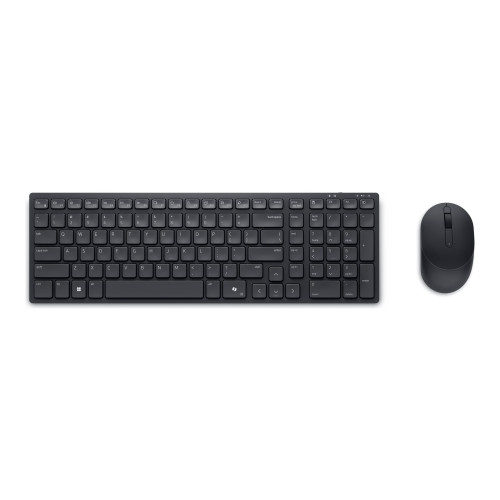 DELL Pro Compact Silent Keyboard and Mouse - KM555 - sats med tangentbord och mus - QWERTY - USA, internationellt - svart Inmatningsenhet -