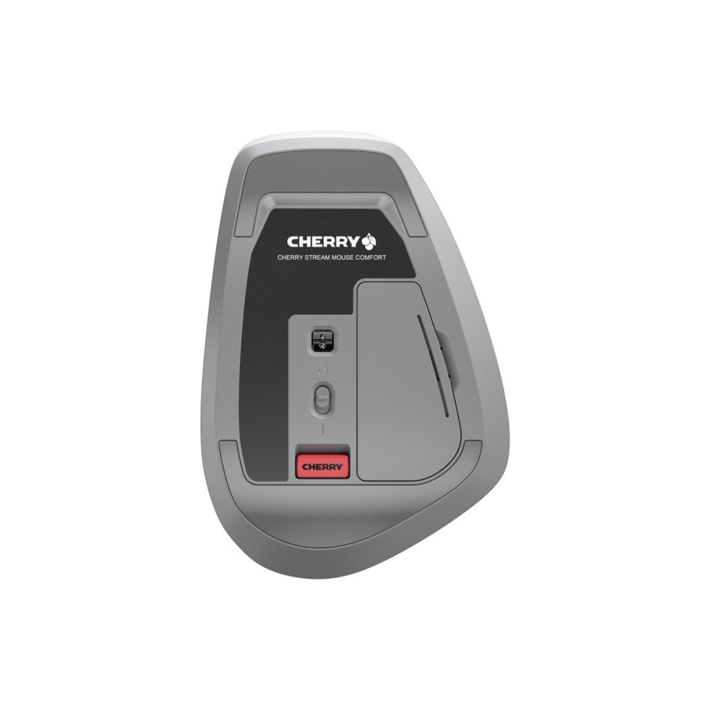 Produktbild för CHERRY STREAM MOUSE COMFORT - mus - 2.4 GHz - vit/grå