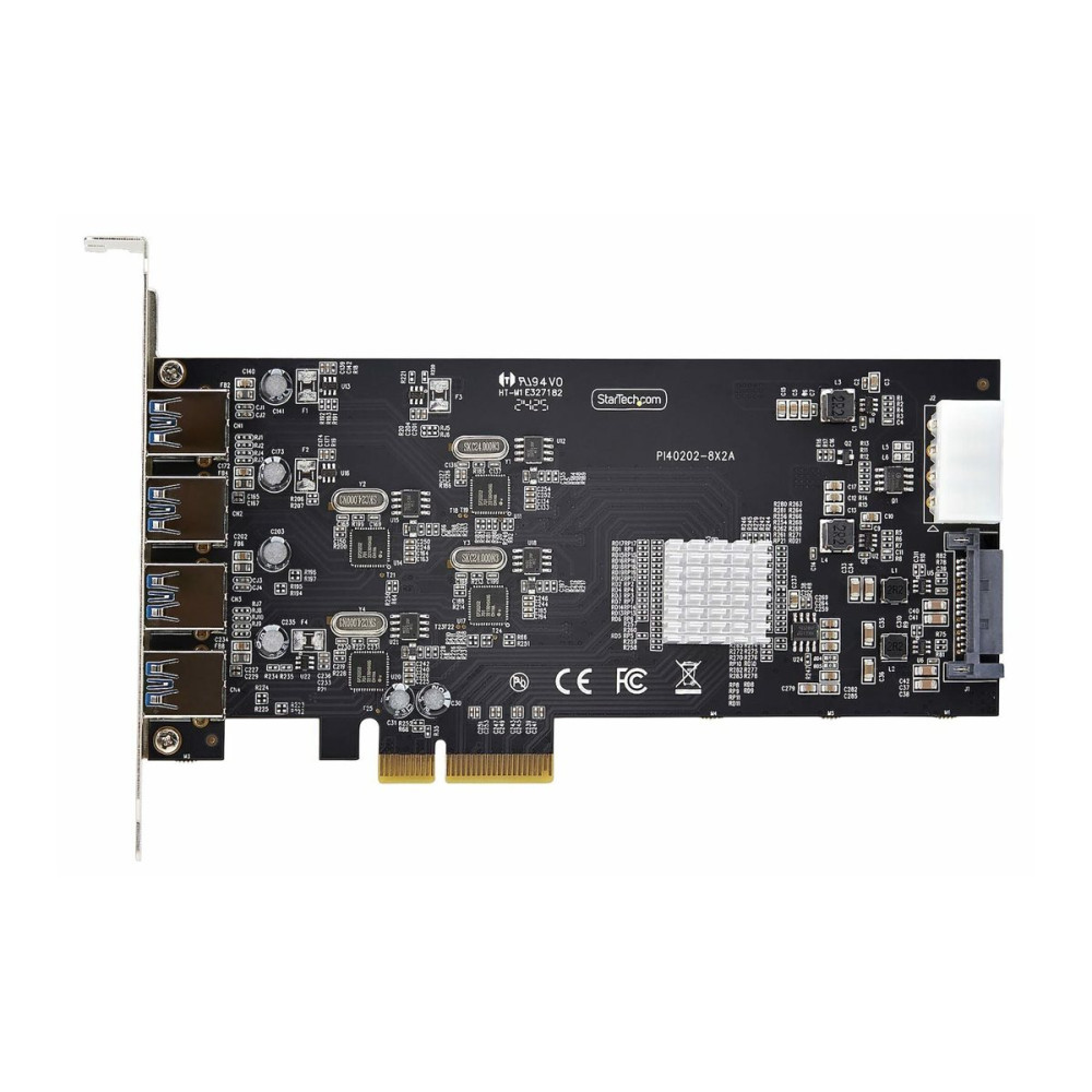Produktbild för Startech 4-Port USB-A PCIe Card, USB 3.2 5Gbps, 4x USB Controllers - USB-adapter - PCIe 2.0 x4 - USB 3.2 Gen 1 x 4
