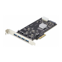 Produktbild för Startech 4-Port USB-A PCIe Card, USB 3.2 5Gbps, 4x USB Controllers - USB-adapter - PCIe 2.0 x4 - USB 3.2 Gen 1 x 4