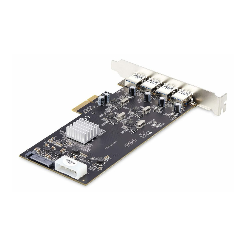 Produktbild för Startech 4-Port USB-A PCIe Card, USB 3.2 5Gbps, 4x USB Controllers - USB-adapter - PCIe 2.0 x4 - USB 3.2 Gen 1 x 4