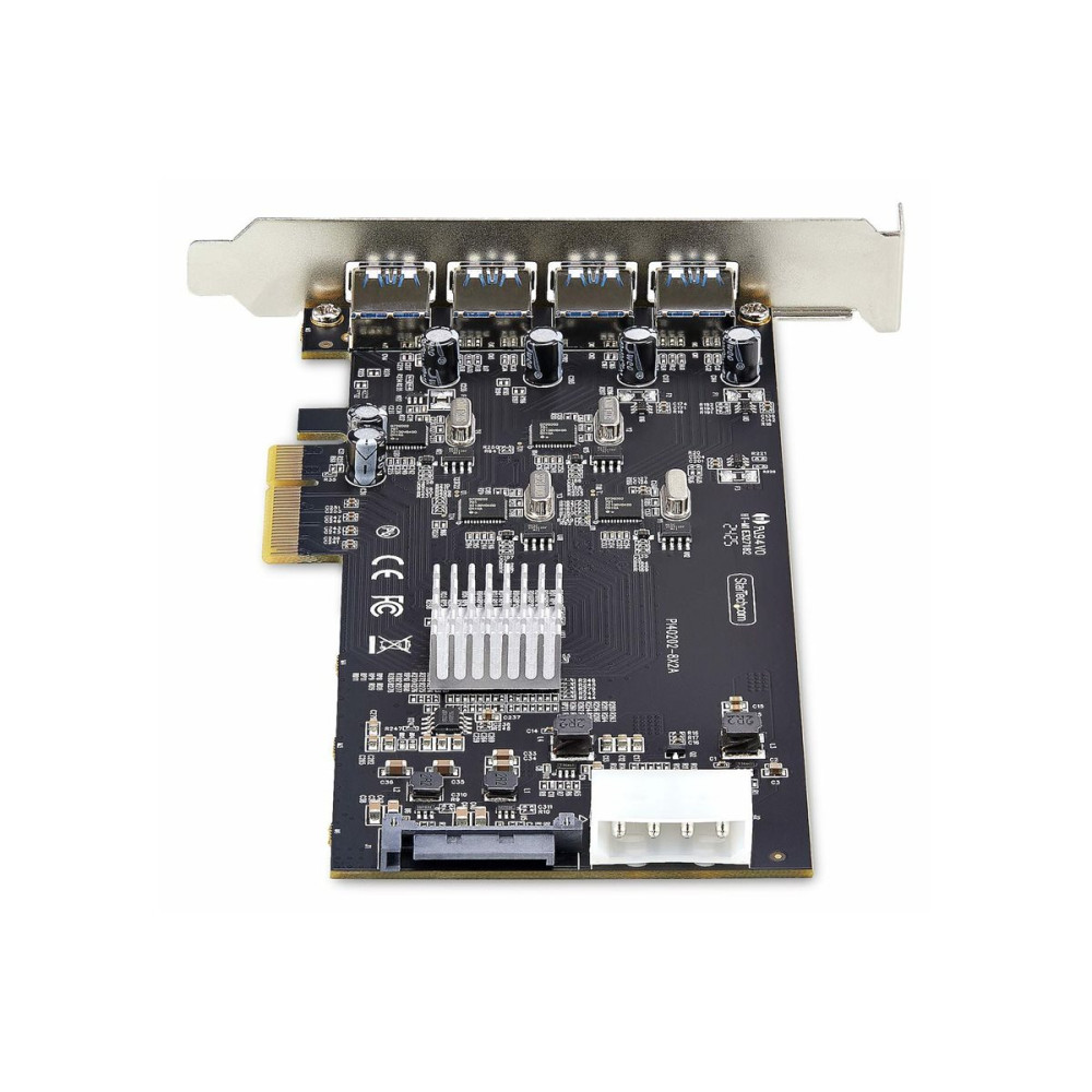 Produktbild för Startech 4-Port USB-A PCIe Card, USB 3.2 5Gbps, 4x USB Controllers - USB-adapter - PCIe 2.0 x4 - USB 3.2 Gen 1 x 4