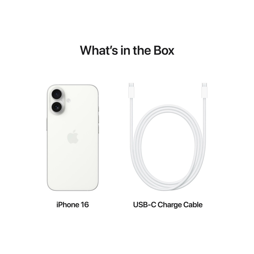 Produktbild för Apple iPhone 16 - vit - 5G smartphone - 128 GB - GSM