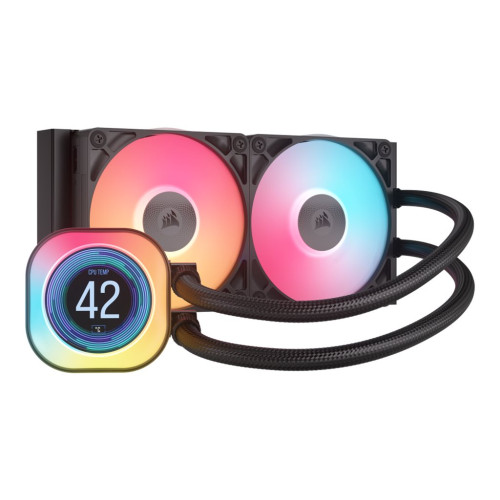 Corsair CORSAIR iCUE Link TITAN 240 RX LCD - kylsystem med vätska till processorn