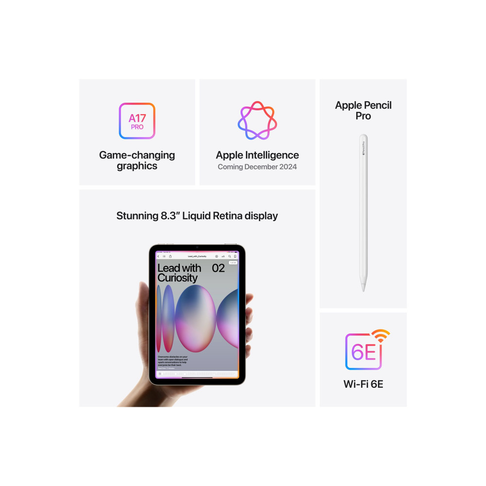 Produktbild för Apple iPad mini A17 Pro Wi-Fi - surfplatta - 512 GB - 8.3"