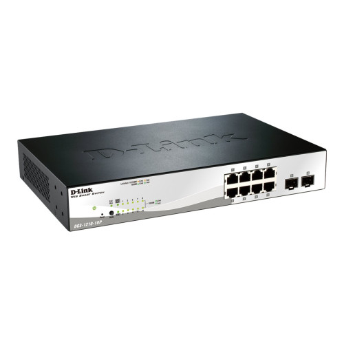 D-Link D-Link Web Smart DGS-1210-10P - switch - 10 portar - Administrerad