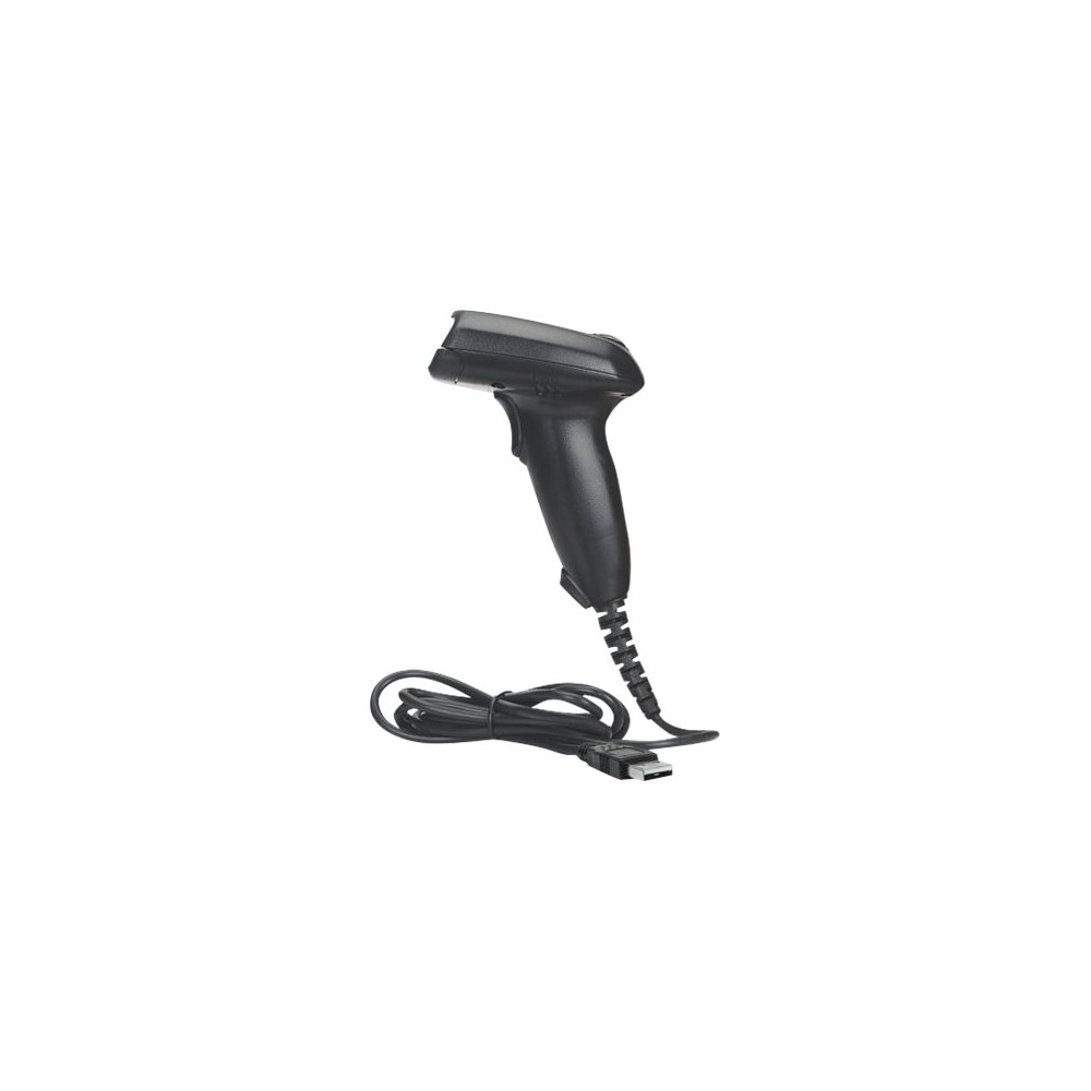 Produktbild för Manhattan Long Range CCD Handheld Barcode Scanner, USB, 500mm Scan Depth, Cable 1.5m, Max Ambient Light 10,000 lux (sunlight), Black, Three Year Warranty, Box - streckkodsskanner